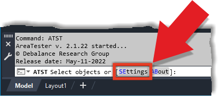 The "SEttings" option of the ATST command in the AutoCAD command line
